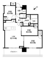 グレーシアタワーズ海老名ウエストの間取り画像