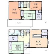 塚原貸家の間取り画像