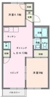 ラドンシティー鶴巻Bの間取り画像