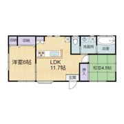 鳶尾五丁目貸家の間取り画像