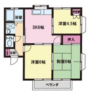 ウイング ヤマシタBの間取り画像