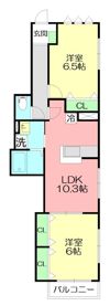 アンプリュム鵠沼海岸A棟の間取り画像