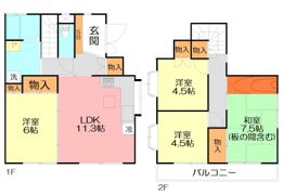 戸川貸家の間取り画像