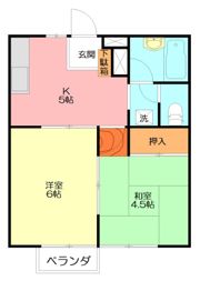 コーポマルマB棟の間取り画像