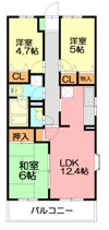 湘南山の手マンションの間取り画像