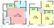 戸塚区柏尾町戸建の間取り画像