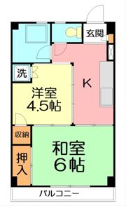 由比ガ浜コーポの間取り画像