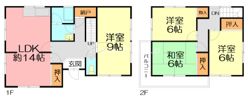 二宮町二宮貸家の間取り画像