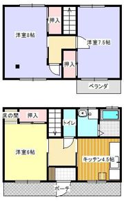 東海岸北テラスハウスの間取り画像