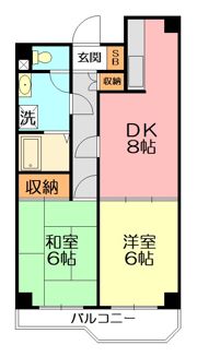 内藤マンション B棟の間取り画像