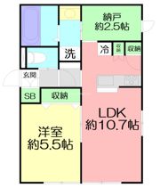 メゾンブルーメ西の間取り画像