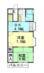 ハイツ牧野の間取り画像