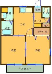 ウエストヴィレッジAの間取り画像