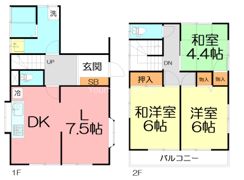 横浜市戸塚区戸塚町4495番地40戸建の間取り画像