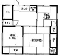 松本貸家2の間取り画像