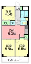 藤和平塚コープの間取り画像