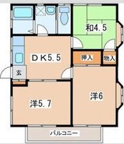 やわらぎハイツ（北）の間取り画像
