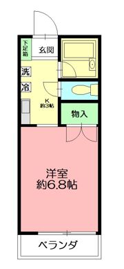 寒川山手ハイツの間取り画像