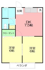 コーポラスエビナAの間取り画像