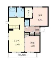 カトレア Aの間取り画像