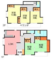 堤貸家の間取り画像