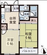コーポ萩原の間取り画像