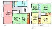 伊勢原石田貸家の間取り画像