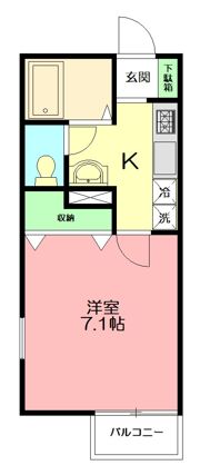 グリーンカーサFの間取り画像