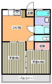 石田ハイツの間取り画像
