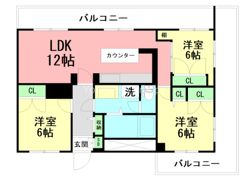 グレイスイセハラの間取り画像