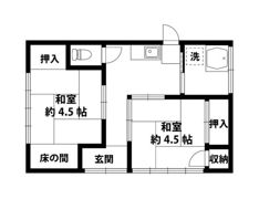 妻田藤井貸家の間取り画像