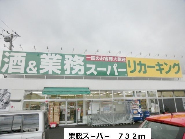 近くの業務ス－パ－まで732m（徒歩10分）