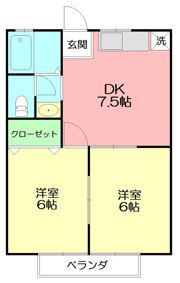 コーポラスエビナAの間取り画像