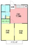 コーポラスエビナAの間取り画像