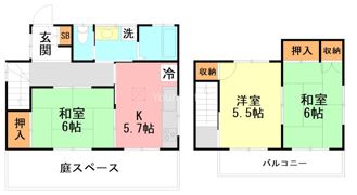 村岡東貸家の間取り画像
