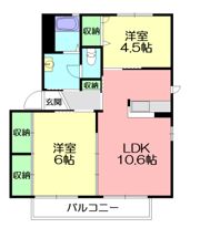 カサベルデ赤坂Aの間取り画像