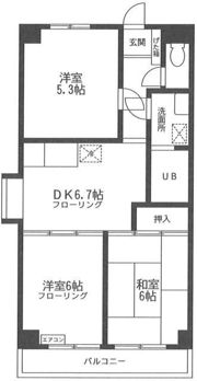フォンテーヌ緑園の間取り画像