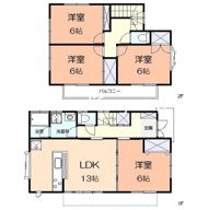 中山貸家の間取り画像