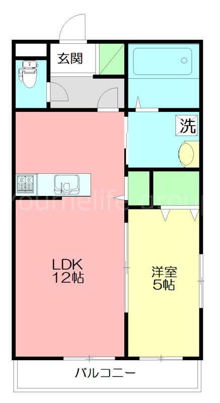 近くのスーパーヤオマサ蛍田店まで840m（徒歩11分）