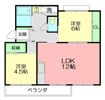 マンション赤関の間取り画像