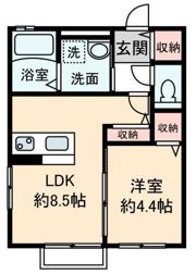 ベルコート旭1の間取り画像