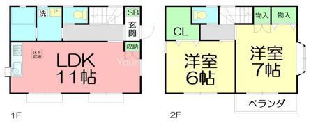 宮本貸家の間取り画像
