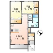 アンジュエールAの間取り画像