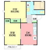 ランドコートA棟の間取り画像
