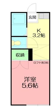 伊勢原市白根アパートの間取り画像