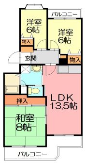 エクレール本鵠沼の間取り画像