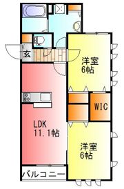 クレスト神谷の間取り画像