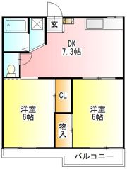 桜台コーポBの間取り画像
