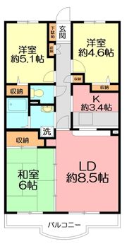 クレール湘南の間取り画像