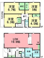 クレイドルガーデン伊勢原市下糟屋 第9 1号棟の間取り画像